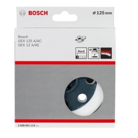 Guminis šlifavimo diskas Bosch, D 125mm, kietas, 2608601119 1 Guminis šlifavimo diskas Bosch, D 125mm, kietas, 2608601119 1