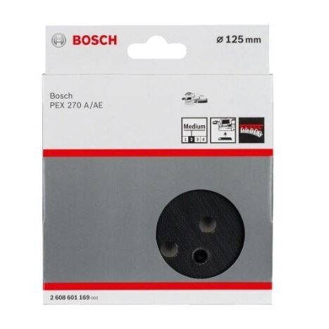 Guminis šlifavimo diskas Bosch, 125mm, (PEX 270), 2608601169 1 Guminis šlifavimo diskas Bosch, 125mm, (PEX 270), 2608601169 1