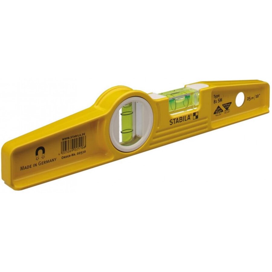 Gulsčiukas 81 SM, 25 cm, 2 magnetų, su dėklo, Stabila Gulsčiukas 81 SM, 25 cm, 2 magnetų, su dėklo, Stabila