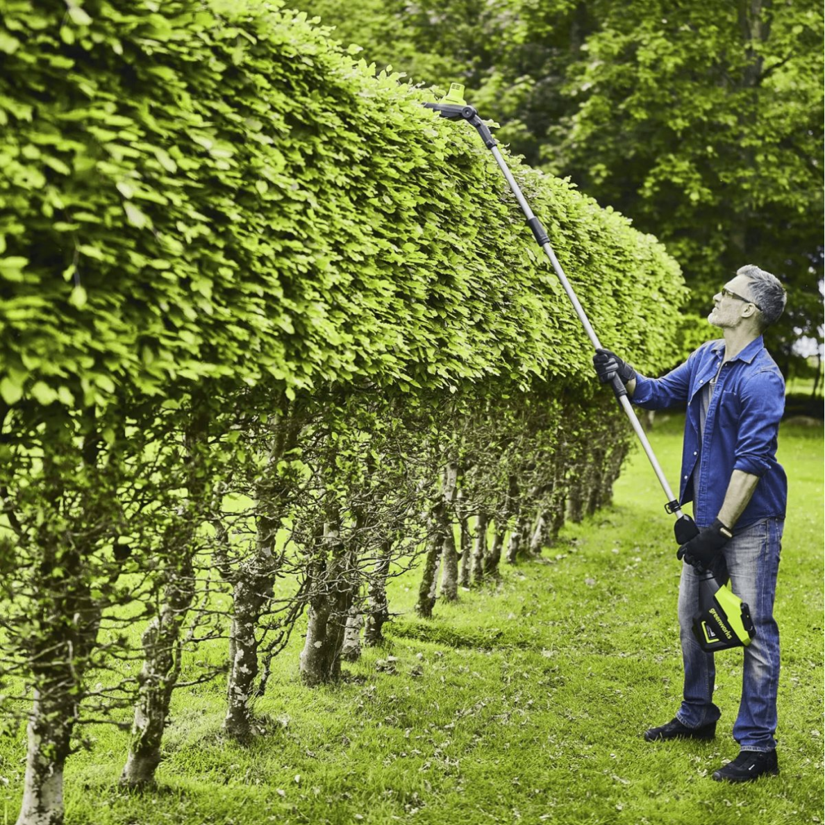 Akumuliatorinis gyvatvorių genėtuvas Greenworks GD60PHT51, 60 V,  51 cm, (tik įrankis) 9