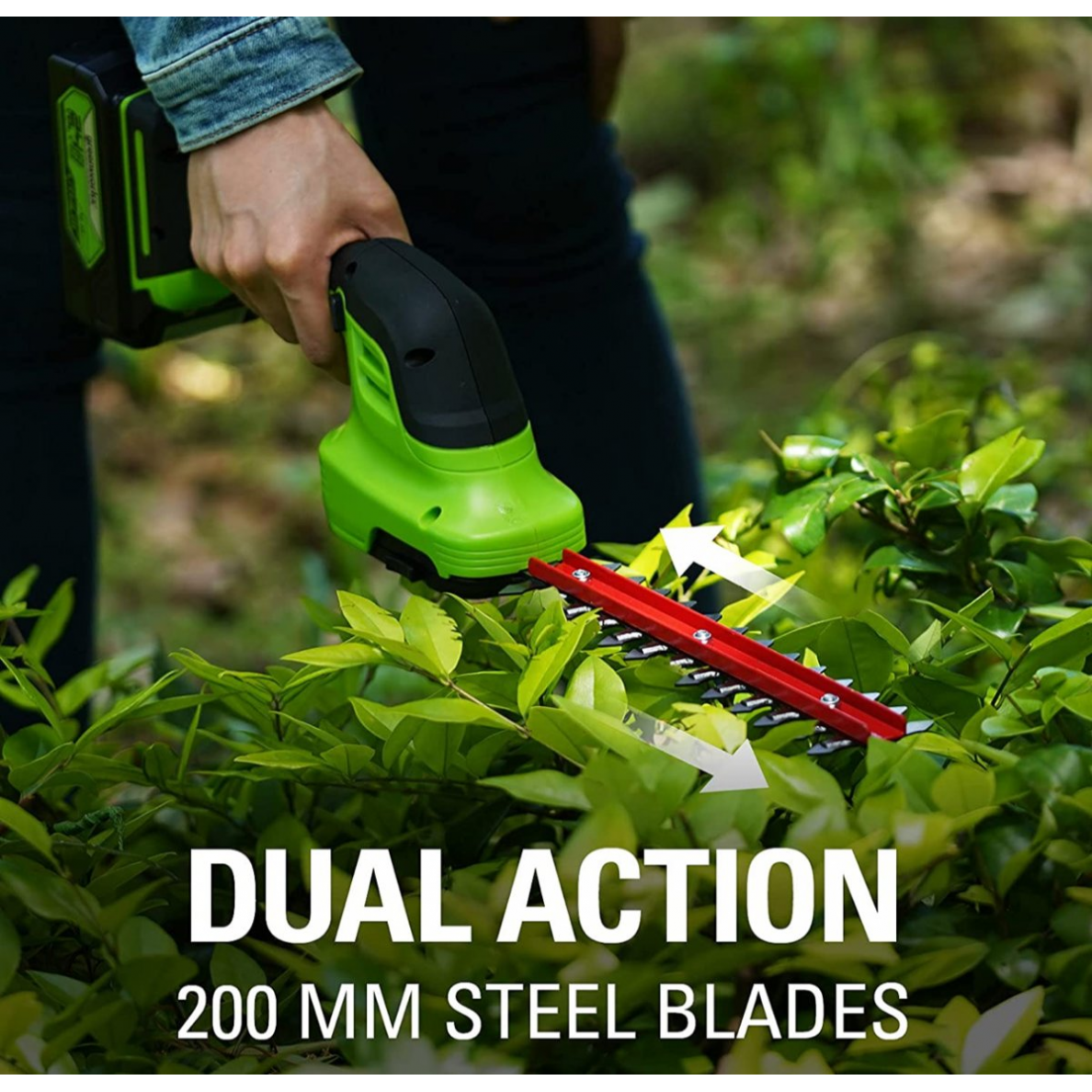 Akumuliatorinės gyvatvorių ir žolės žirklės Greenworks G24SHTK2, 24 V, 2,0 Ah 2