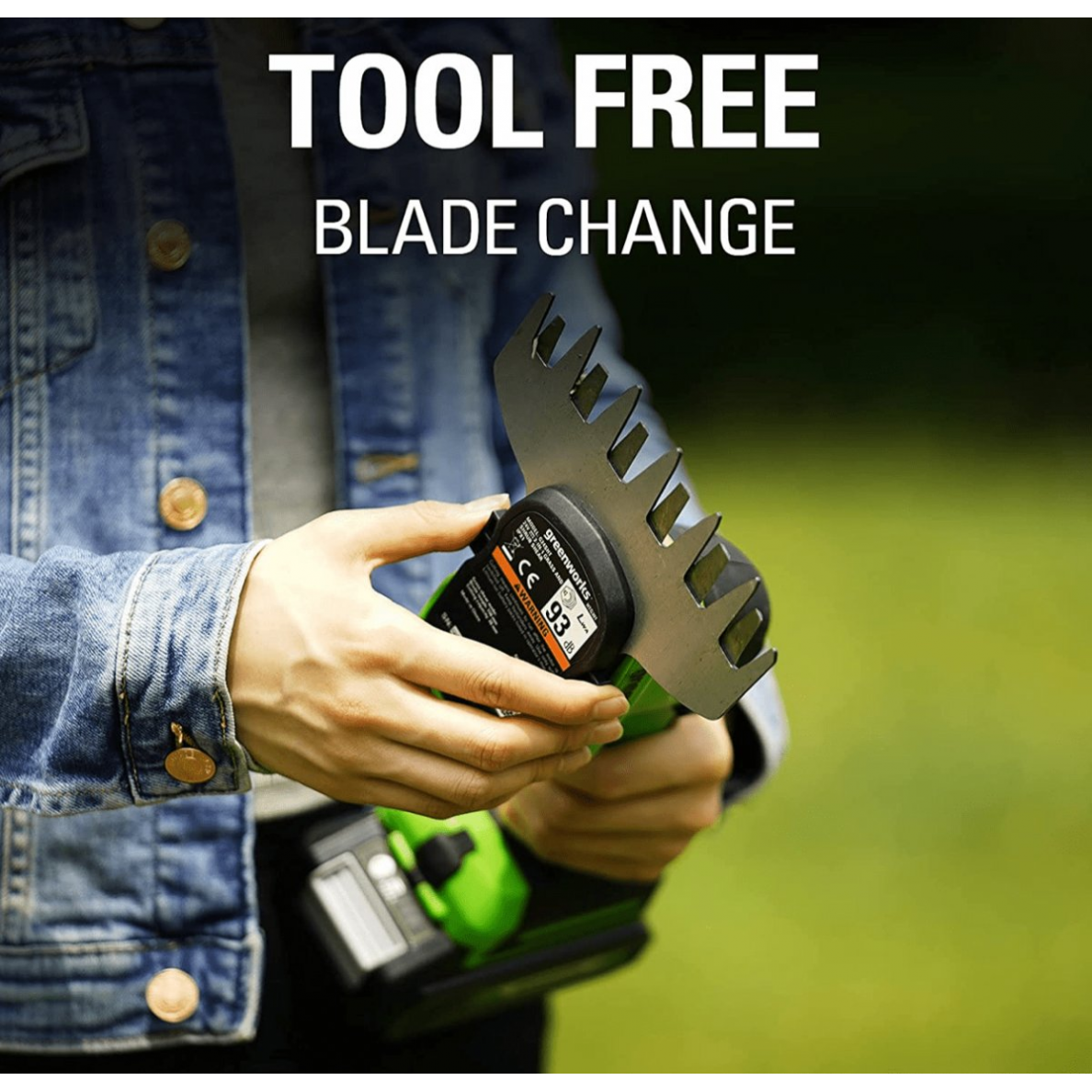 Akumuliatorinės gyvatvorių ir žolės žirklės Greenworks G24SHTK2, 24 V, 2,0 Ah 4