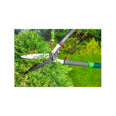 Gyvatvorių žirklės 690 mm, geležtė 210 mm stiklo pluošto rankena 1 Gyvatvorių žirklės 690 mm, geležtė 210 mm stiklo pluošto rankena 1