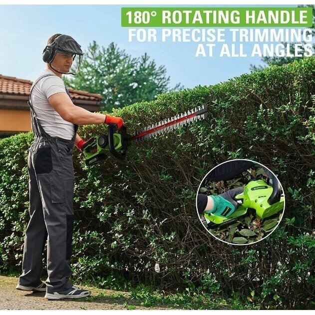 GYVATOVORIŲ GENĖTUVAS Greenworks GD24HT61, 24V, 61cm, (tik įrankis) 1