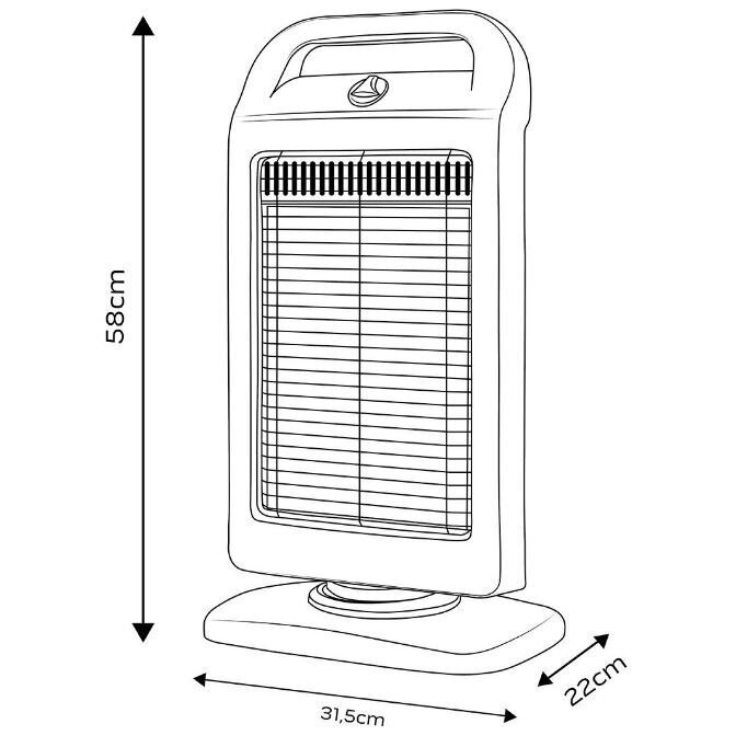 Halogeninis infraraudonųjų spindulių šildytuvas NEO 90-113, 400/800/1200W 3 Halogeninis infraraudonųjų spindulių šildytuvas NEO 90-113, 400/800/1200W 3