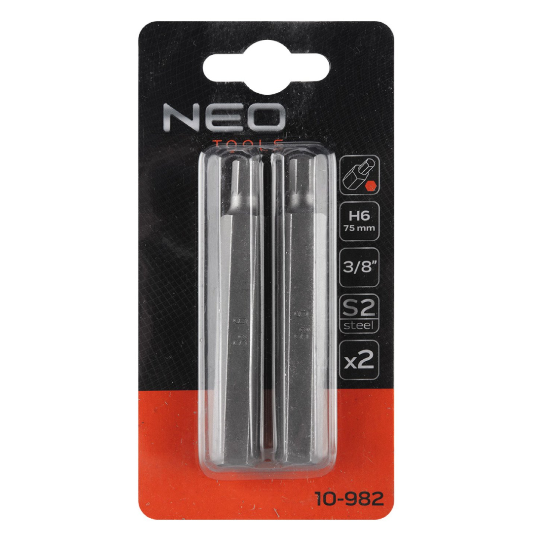 HEX Antgaliukai 6 x 75 mm, S2 x 2 vnt. 1 HEX Antgaliukai 6 x 75 mm, S2 x 2 vnt. 1