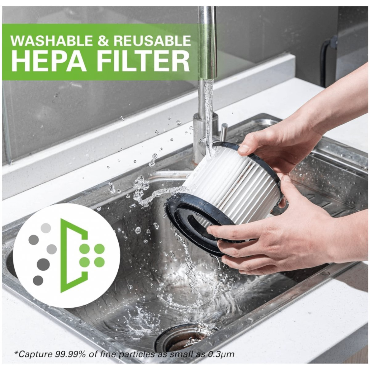 HEPA FILTRAS S/Š VALYMO SIURBLIUI Greenworks GWT R0400214 1