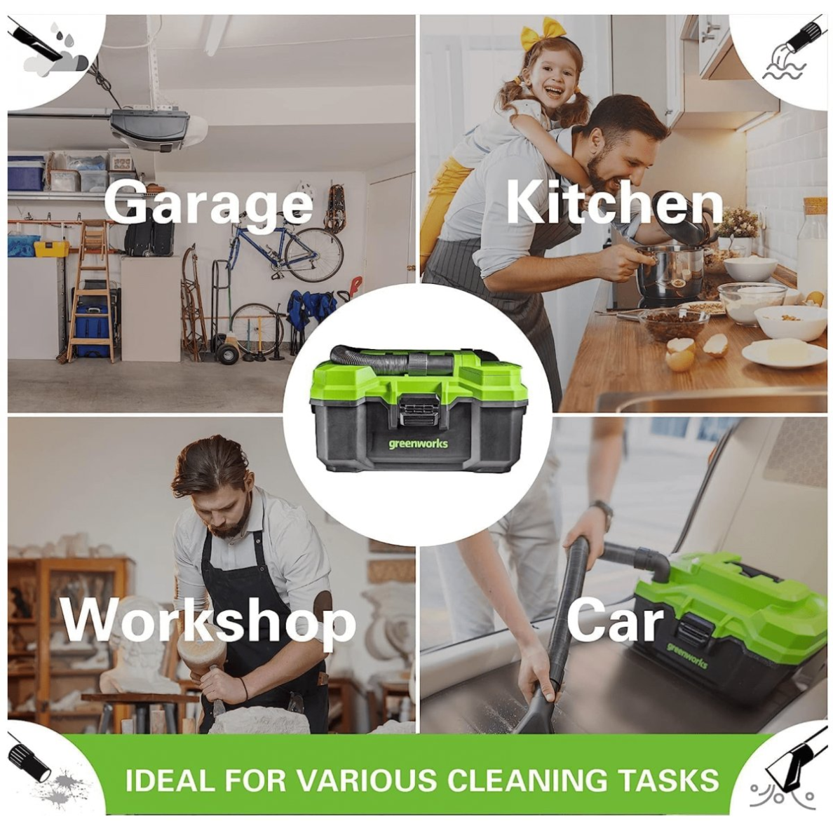 HEPA FILTRAS S/Š VALYMO SIURBLIUI Greenworks GWT R0400214 2