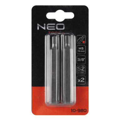 HEX Antgaliukai 5 x 75 mm, S2 x 2 vnt. 1