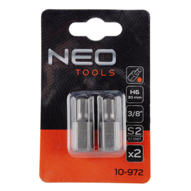 HEX Antgaliukai 6 x 30 mm, S2 x 2 vnt. 1 HEX Antgaliukai 6 x 30 mm, S2 x 2 vnt. 1