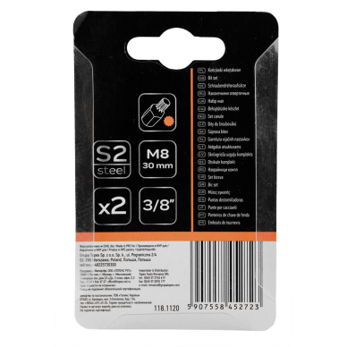 HEX Antgaliukai 6 x 30 mm, S2 x 2 vnt. 2 HEX Antgaliukai 6 x 30 mm, S2 x 2 vnt. 2