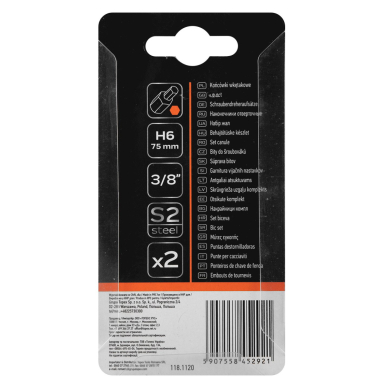 HEX Antgaliukai 6 x 75 mm, S2 x 2 vnt. 2 HEX Antgaliukai 6 x 75 mm, S2 x 2 vnt. 2