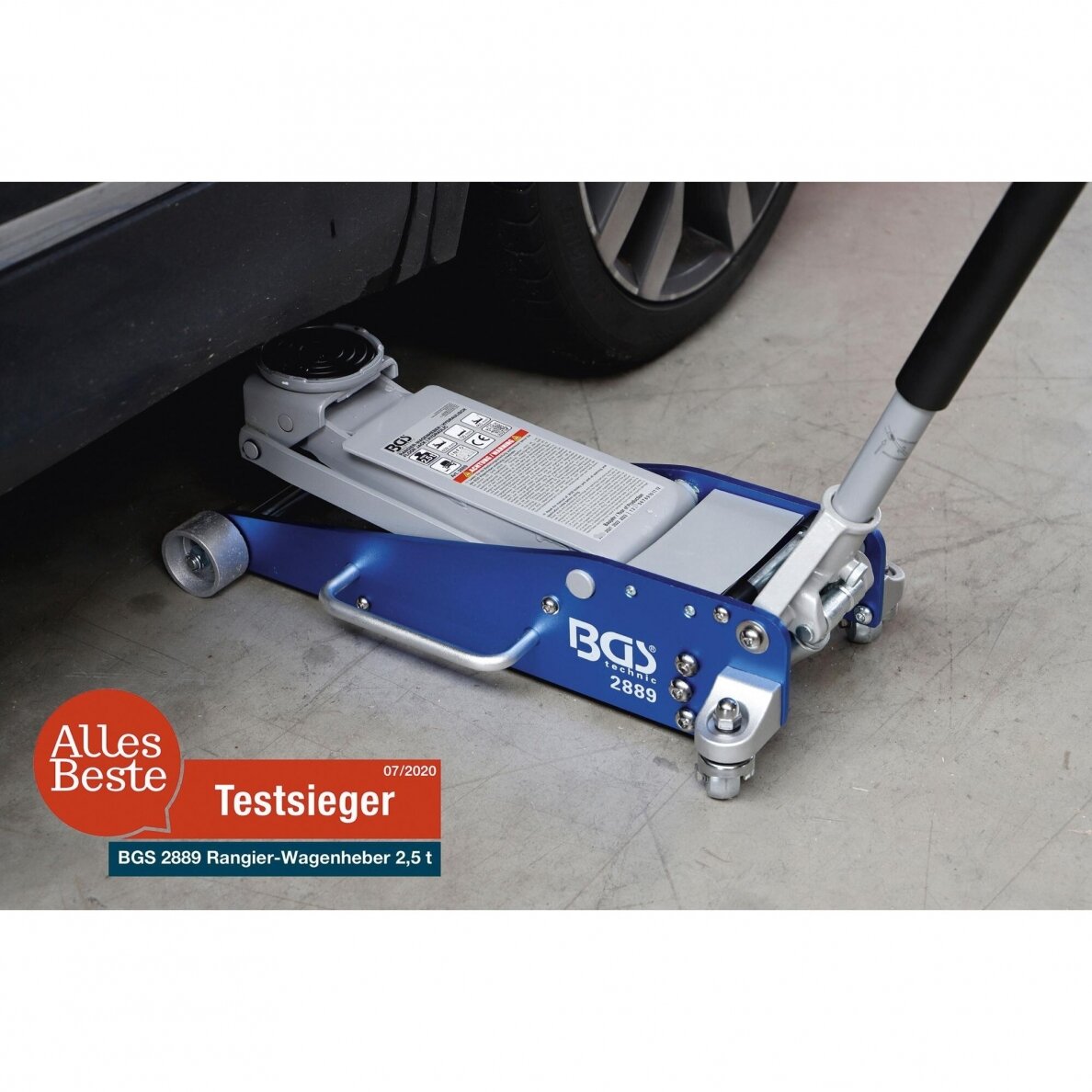 Hidraulinis domkratas BGS-technic 2889, aiuminio ir plieno konstrukcija, 2,5 t 4 Hidraulinis domkratas BGS-technic 2889, aiuminio ir plieno konstrukcija, 2,5 t 4