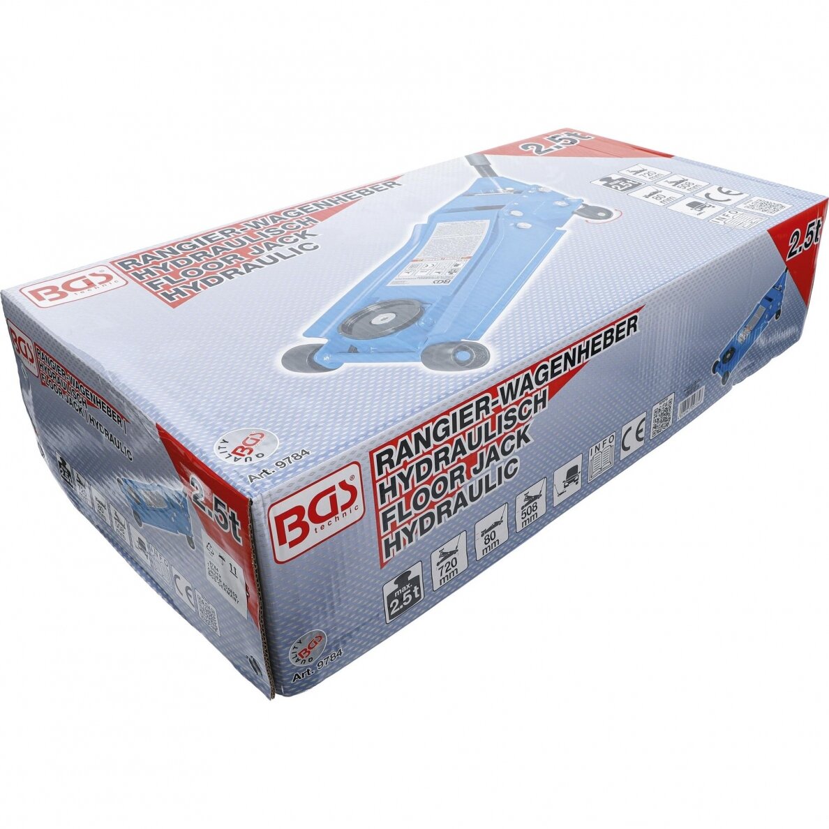 Hidraulinis domkratas su ratukais BGS-technic 9784, 2,5 t. 3 Hidraulinis domkratas su ratukais BGS-technic 9784, 2,5 t. 3