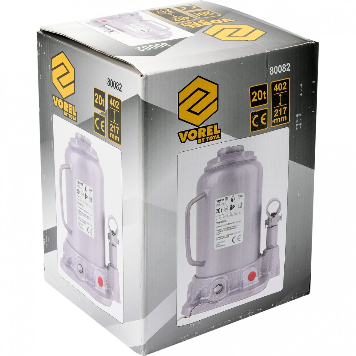 Hidraulinis domkratas Vorel, 20 t, 217-402 mm 1 Hidraulinis domkratas Vorel, 20 t, 217-402 mm 1