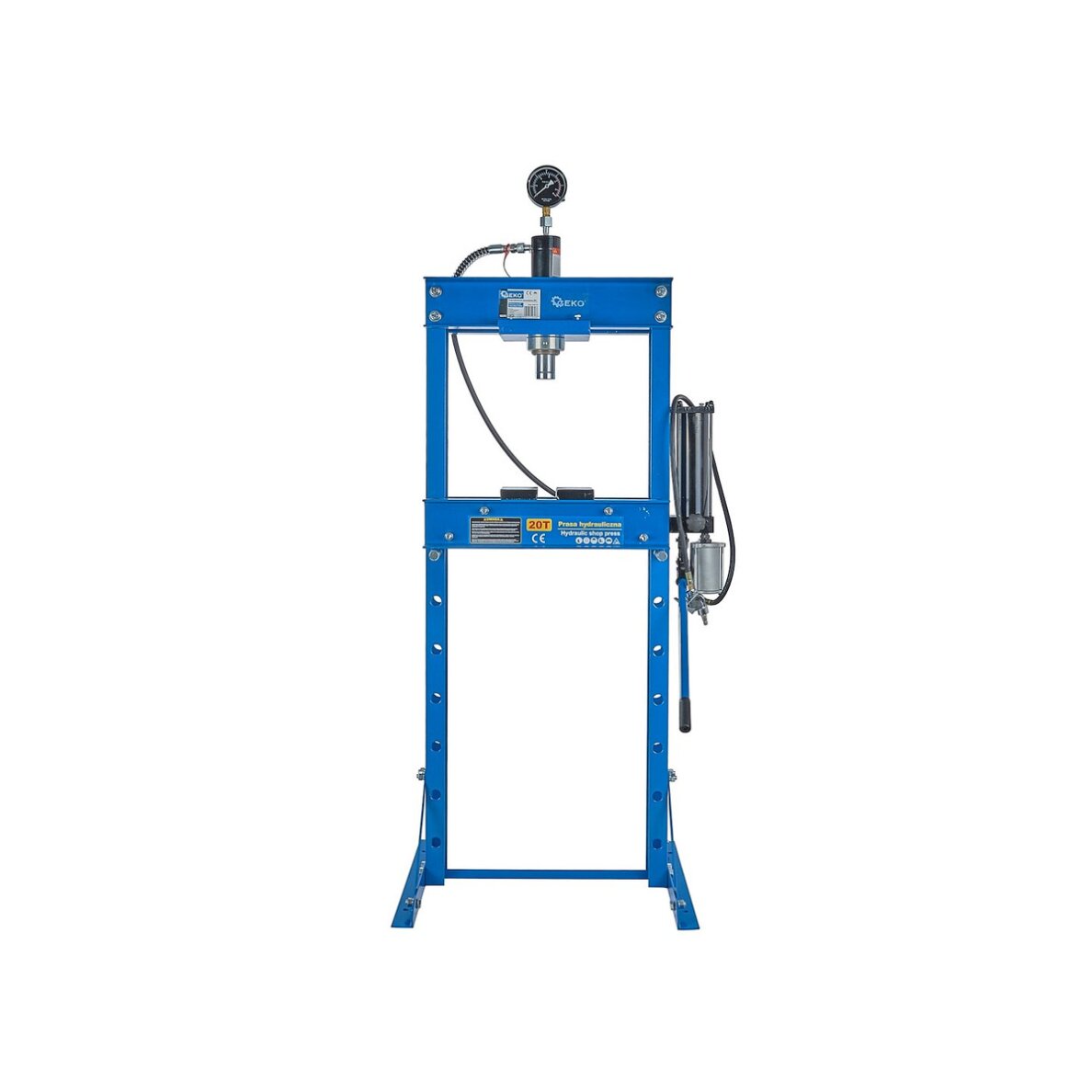 Hidraulinis presas 20T su manometru ir pompa 2 Hidraulinis presas 20T su manometru ir pompa 2