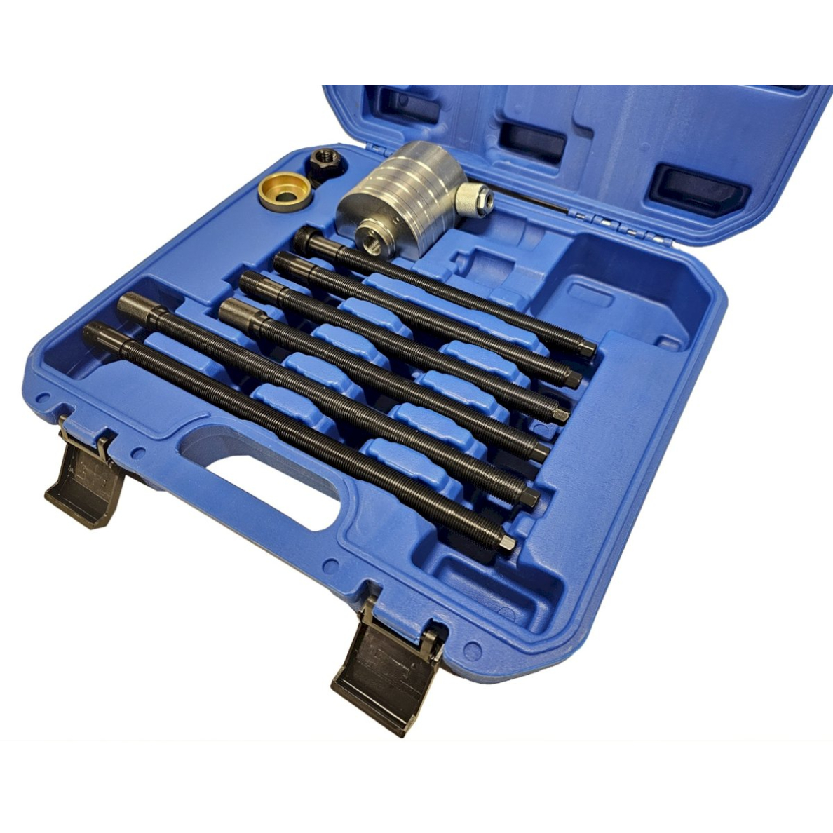 Hidraulinių cilindrų įrankių rinkinys | su traukimo varžtais | dyzelinių purkštukų traukimui | 17 t (SK8147)