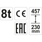 Hidraulinis cilindrinis domkratas Yato YT-17003, 8T