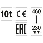 Hidraulinis cilindrinis domkratas Yato YT-17004, 10T