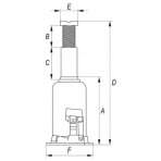 Hidraulinis cilindrinis domkratas Yato YT-1709, 30T