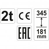 Hidraulinis cilindrinis domkratas Yato YT-17000, 2T