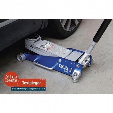 Hidraulinis domkratas BGS-technic 2889, aiuminio ir plieno konstrukcija, 2,5 t 4 Hidraulinis domkratas BGS-technic 2889, aiuminio ir plieno konstrukcija, 2,5 t 4