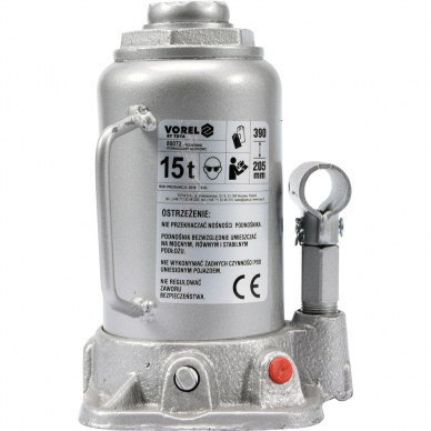 Hidraulinis domkratas Vorel, 15 t, 205-390 mm Hidraulinis domkratas Vorel, 15 t, 205-390 mm