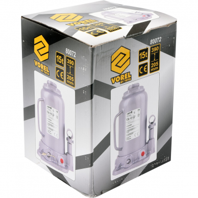 Hidraulinis domkratas Vorel, 15 t, 205-390 mm 1 Hidraulinis domkratas Vorel, 15 t, 205-390 mm 1