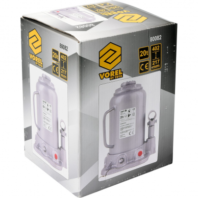 Hidraulinis domkratas Vorel, 20 t, 217-402 mm 1 Hidraulinis domkratas Vorel, 20 t, 217-402 mm 1