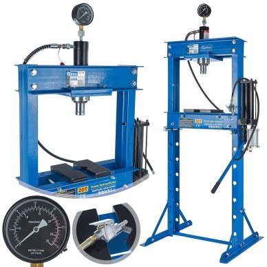Hidraulinis presas 20T su manometru ir pompa
