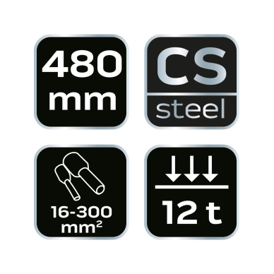 Hidraulinis rankinis presas elektriniams antgaliams 16-300 mm 7