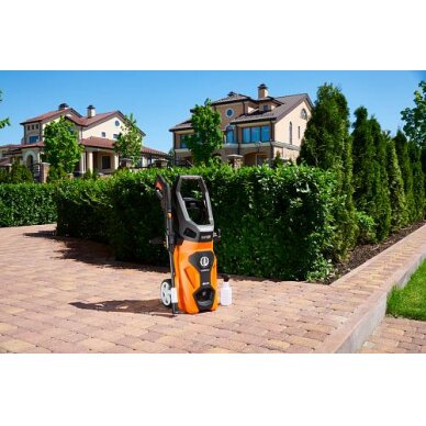 Aukšto slėgio plovimo įrenginys DAEWOO DAW 500, 1800W, 140bar, 420l/h, 6m 10 Aukšto slėgio plovimo įrenginys DAEWOO DAW 500, 1800W, 140bar, 420l/h, 6m 10