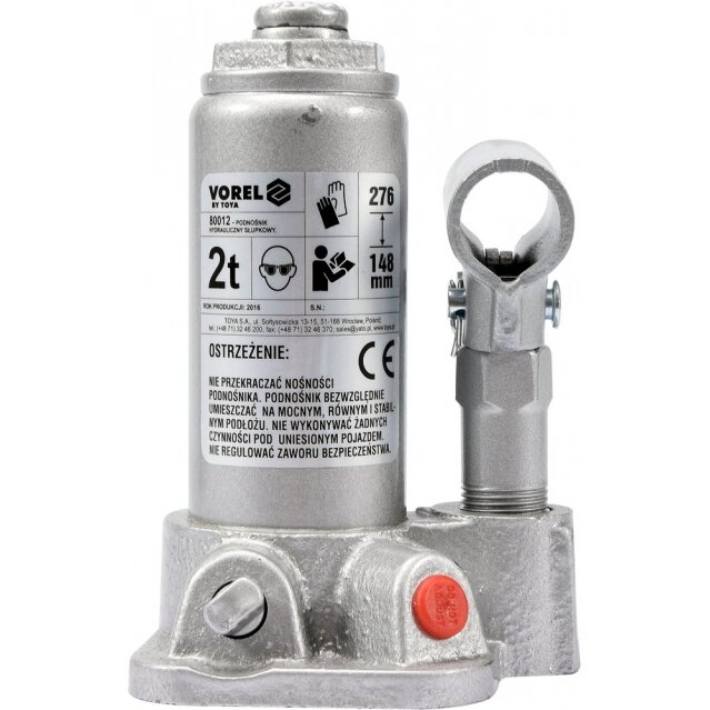 Hidraulinis domkratas 2 t, 148-276 mm TÜV/GS/CE (80012) Hidraulinis domkratas 2 t, 148-276 mm TÜV/GS/CE (80012)