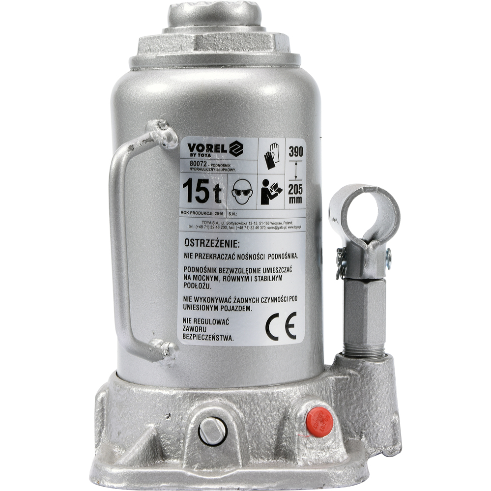 Hidraulinis domkratas Vorel, 15 t, 205-390 mm Hidraulinis domkratas Vorel, 15 t, 205-390 mm