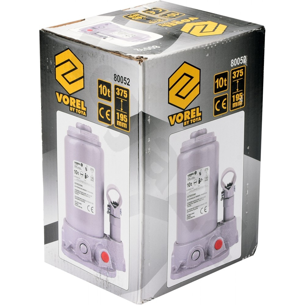 Hidraulinis domkratas Vorel, 10 t, 195- 375 mm 1 Hidraulinis domkratas Vorel, 10 t, 195- 375 mm 1