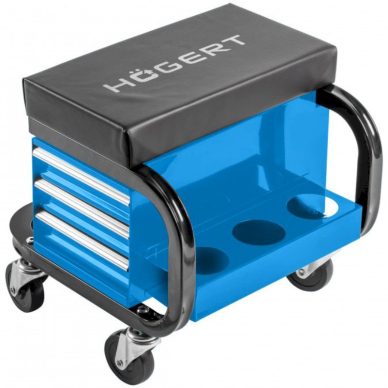 HOGERT Kėdutė mechaniko su 3 stalčiais HT7G560 HOGERT Kėdutė mechaniko su 3 stalčiais HT7G560