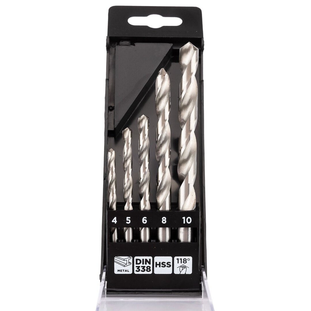 „HSS Metalo“ grąžtai, 4–10 mm, rinkinys 5 vnt. 3