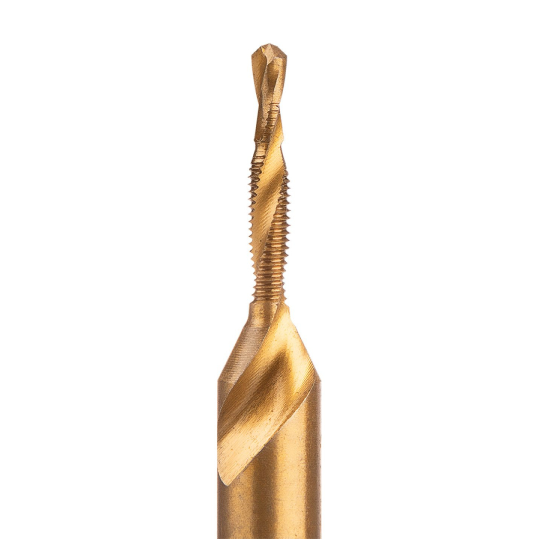 HSS TiN sriegimo grąžtas, M3x0,5 mm, šešiabriaunis 2