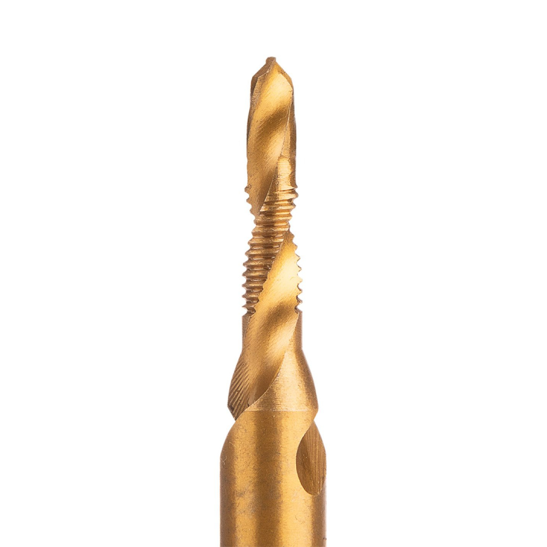 HSS TiN sriegimo grąžtas, M4x0,7 mm, šešiabriaunis 2 HSS TiN sriegimo grąžtas, M4x0,7 mm, šešiabriaunis 2