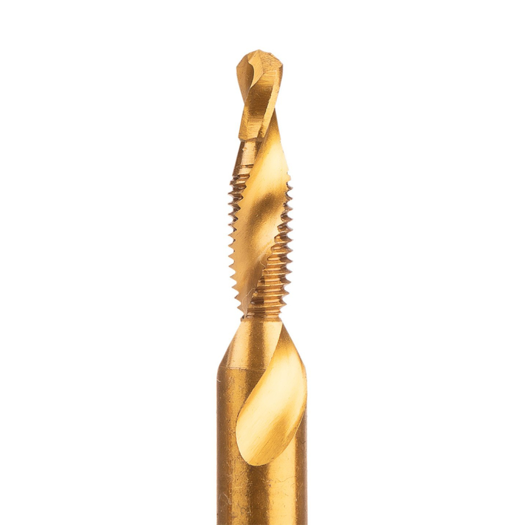 HSS TiN sriegimo grąžtas, M5x0,8 mm, šešiabriaunis 2