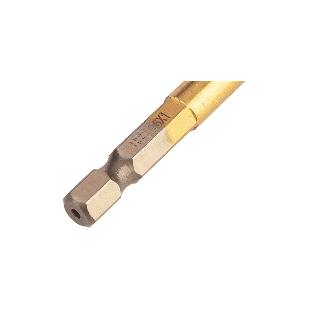 HSS TiN sriegimo grąžtas, M6x1 mm, šešiabriaunis 4
