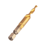 HSS TiN sriegimo grąžtas, M4x0,7 mm, šešiabriaunis