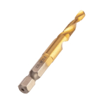 HSS TiN sriegimo grąžtas, M5x0,8 mm, šešiabriaunis
