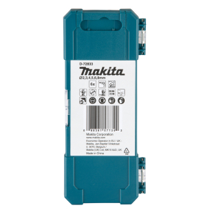 HSS-TiN metalo grąžų rinkinys iš 6 vnt. Makita D-72833