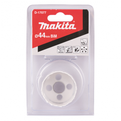 HSS Bi-Metal gręžimo karūna 44mm Makita D-17077 1 HSS Bi-Metal gręžimo karūna 44mm Makita D-17077 1