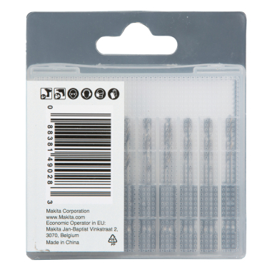 Grąžtas metalui Makita B-56437, HSS-G, 3,3x50MM, 1/4", (10 vnt.) 3 Grąžtas metalui Makita B-56437, HSS-G, 3,3x50MM, 1/4", (10 vnt.) 3