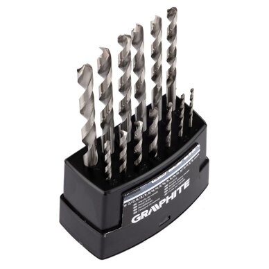 HSS -G metalo grąžtai, 2–8 mm, rinkinys 13 vnt. 3 HSS -G metalo grąžtai, 2–8 mm, rinkinys 13 vnt. 3