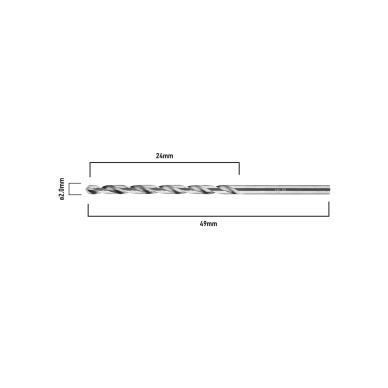 HSS metalo grąžtai, DIN 338, 2 mm, 3 vnt. 8