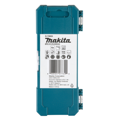 HSS-TiN metalo grąžų rinkinys iš 6 vnt. Makita D-72833 1 HSS-TiN metalo grąžų rinkinys iš 6 vnt. Makita D-72833 1