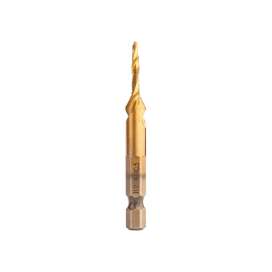 HSS TiN sriegimo grąžtas, M3x0,5 mm, šešiabriaunis